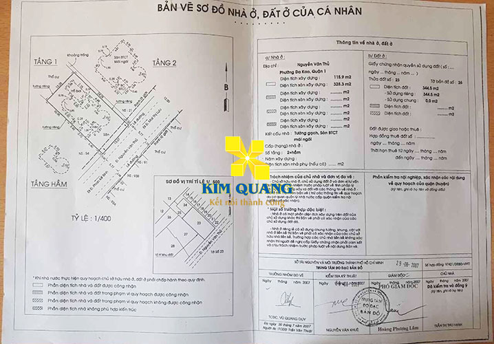 Bản vẽ sơ đồ quy hoạch của lô đất mặt tiền đường Nguyễn Văn Thủ
