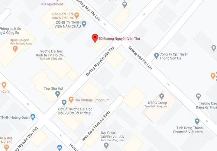 Hình chụp bản đồ vị trí của đất bán đường Nguyễn Văn Thủ