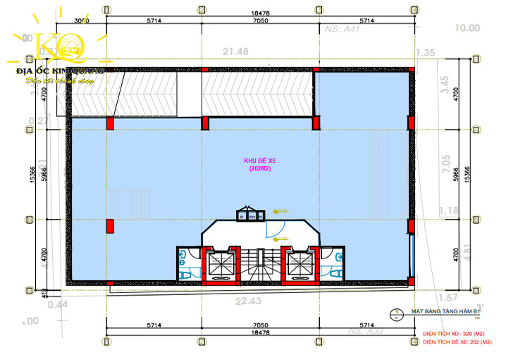 Mặt bằng tầng hầm B1 tòa nhà bán đường Bạch Đằng quận Tân Bình Mặt bằng tầng hầm B1 tòa nhà bán đường Bạch Đằng quận Tân Bình